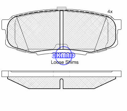 Plaquette de frein Toyota Land Cruiser FMSI : D1304-8420/8854 OEM : 04466-0C010 WVA24653, F1304